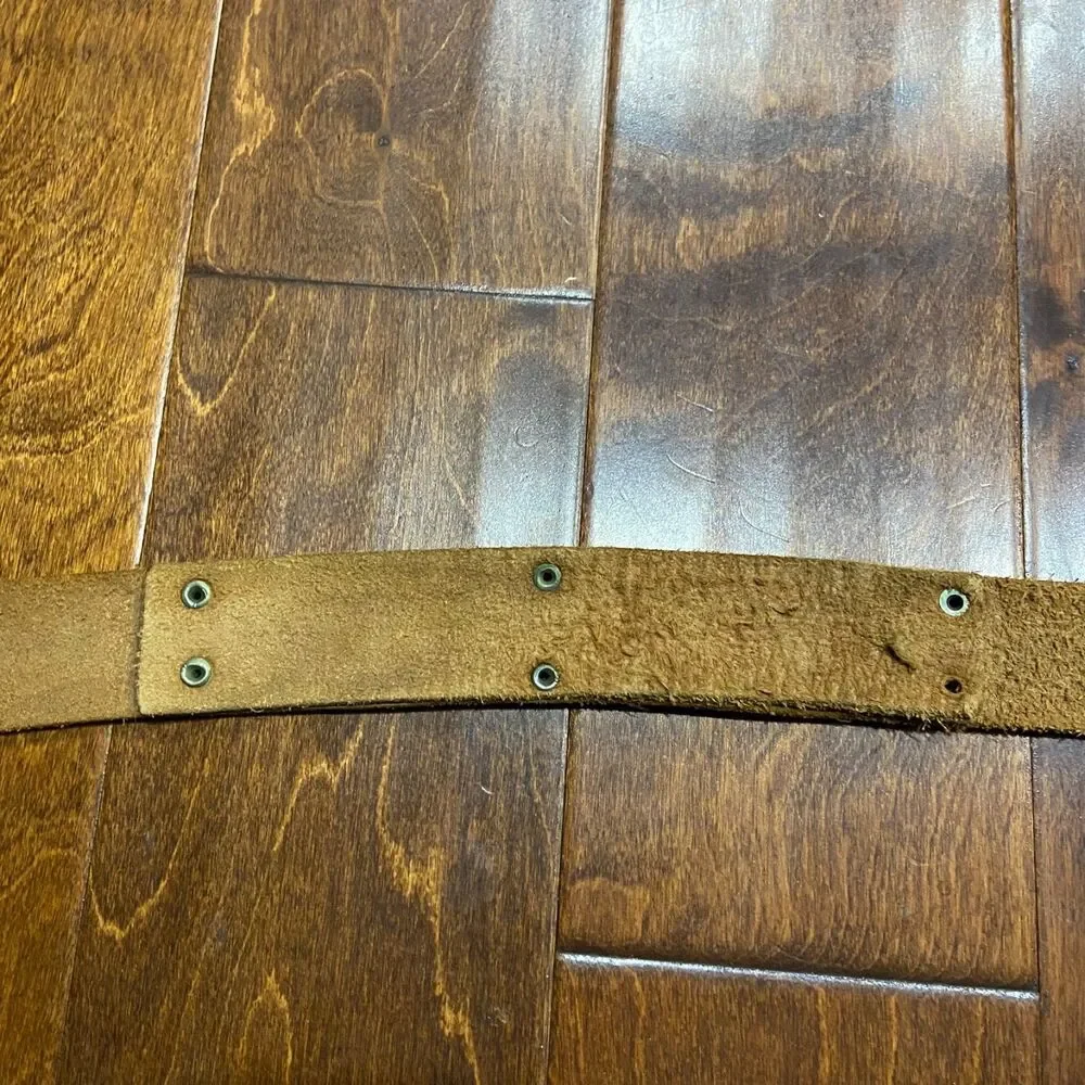 Kenworth Vintage Trucker G.I. Joe Brown Leather Embossed Belt Men's Size 30
